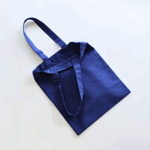 Tote Bag (Blue color) cotton canvas with zip (Premium Quality) 290 GSM