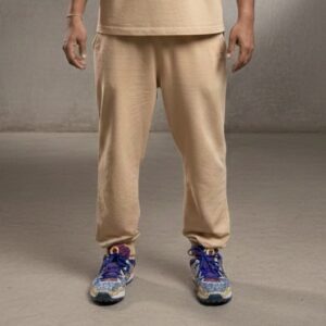 Biege sweatpants/lower French terry (100% Pure Cotton) 240 GSM premium quality