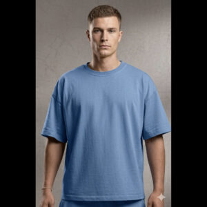 Pastel blue oversized T-Shirt French terry (100% Pure Cotton) 240 GSM premium quality