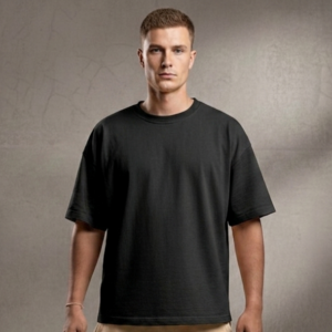 Black oversized T-Shirt French terry (100% Pure Cotton) 240 GSM premium quality