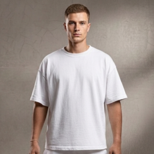 White oversized T-Shirt French terry (100% Pure Cotton) 240 GSM premium quality