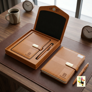 Employee Desk Kit (essentials) | Premium Custom Corporate Gifting for Diwali & New Year | Brown