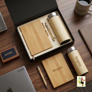 Employee Desk Kit (essentials) | Premium Custom Corporate Gifting for Diwali & New Year | wood
