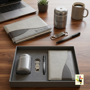Employee Desk Kit (essentials) | Premium Custom Corporate Gifting for Diwali & New Year | Grey