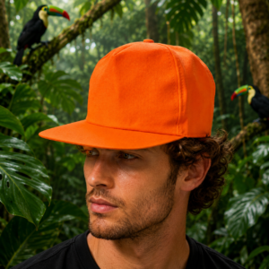 Orange Cap (Custom print free) | Promotional caps