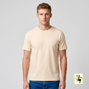 Ivory/Cream round neck T-Shirt (100% Pure Cotton) 210 GSM premium quality